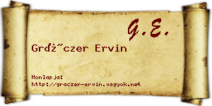 Gráczer Ervin névjegykártya