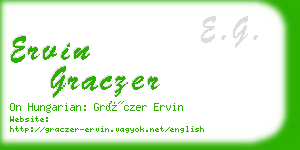 ervin graczer business card